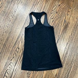 Lululemon Racerback Tank Shirt Black Subtle Snack Print